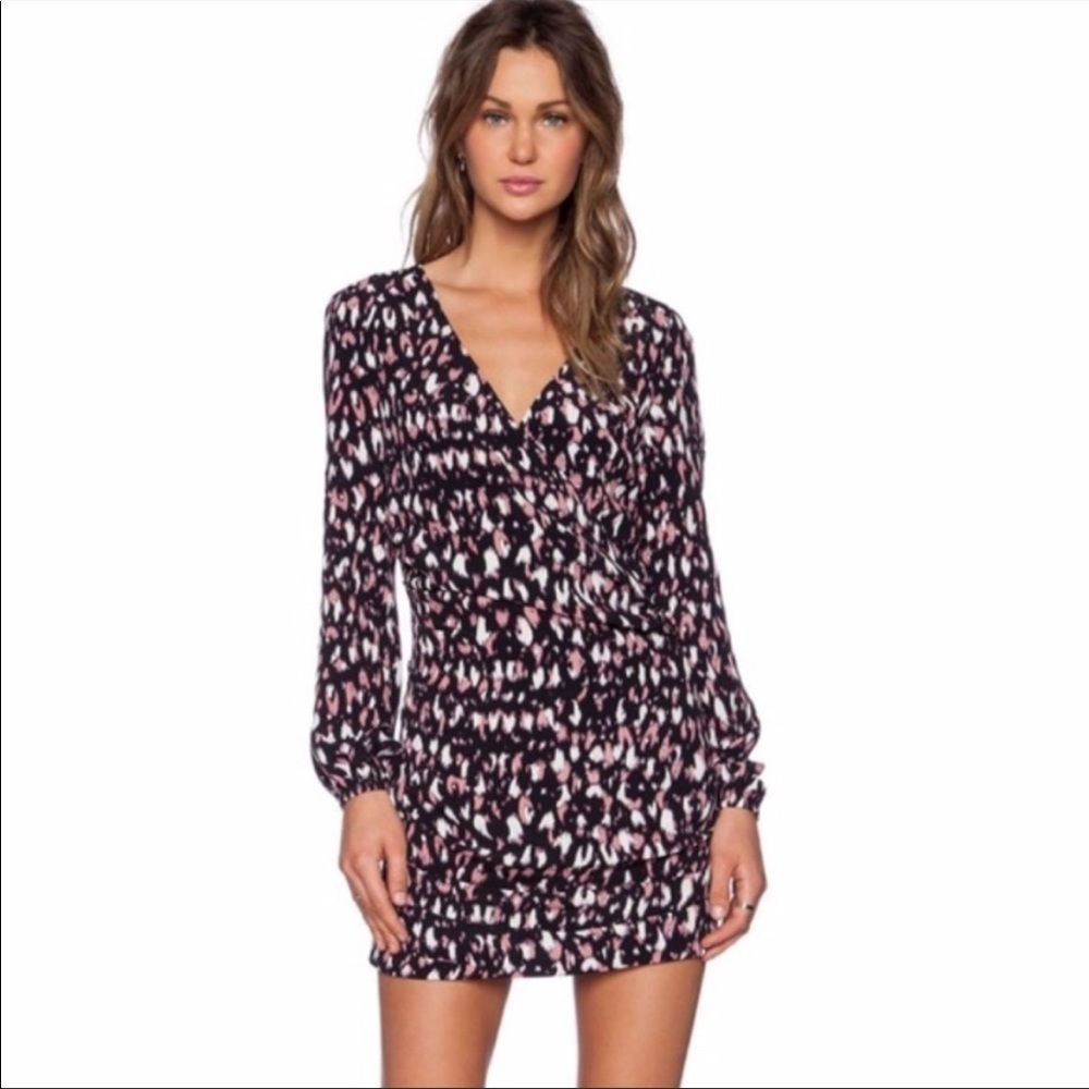 NWT Lovers + Friends Joleen Dress in Night Animal Size Medium